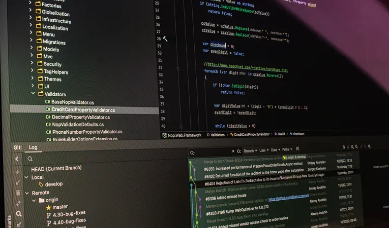 Software development code and version control tools on screen, illustrating the DeepAgent AI legitimacy review