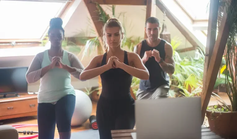 People practicing a guided home workout session, illustrating the MAGIC AI smart fitness mirror review