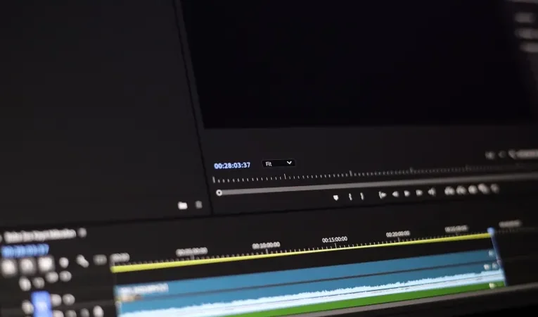 Close-up of a video editing software timeline interface, illustrating the Opus Clip AI video repurposing review